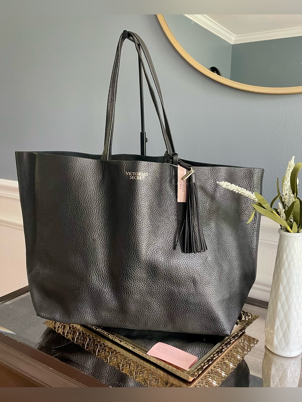 Victorias Secret RARE Genuine Leather Tote- New With Tags